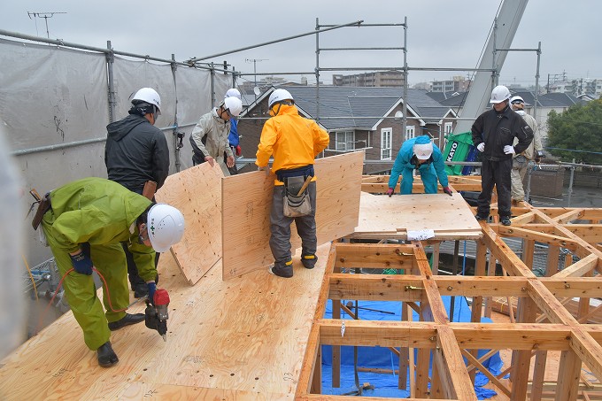 福岡市南区的場02　注文住宅建築現場リポート⑤　～上棟式～