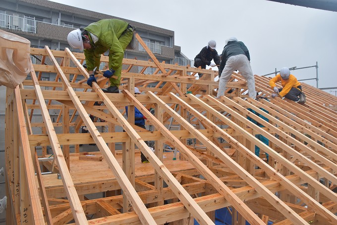 福岡市南区的場02　注文住宅建築現場リポート⑤　～上棟式～