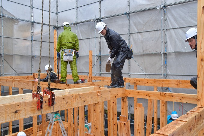 福岡市南区的場02　注文住宅建築現場リポート⑤　～上棟式～