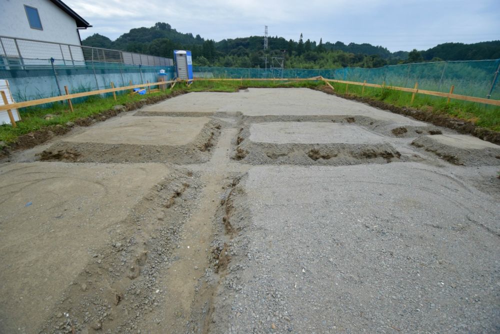 福岡県朝倉市01　注文住宅建築現場リポート②　～基礎工事・砕石転圧～