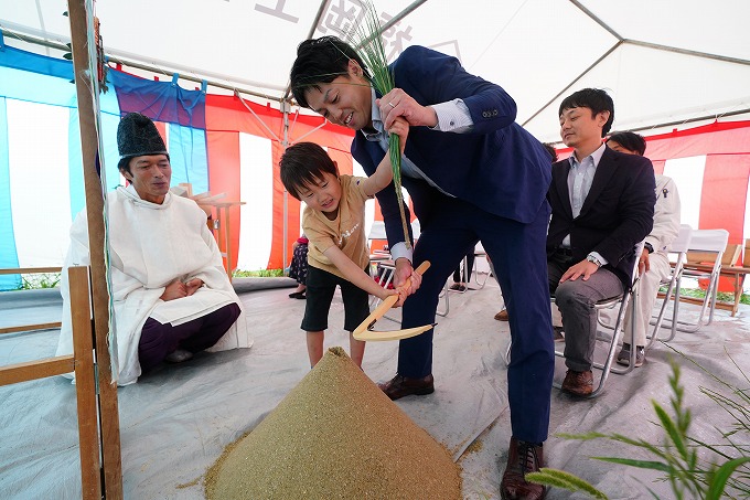 福岡市東区05　注文住宅建築現場リポート①　～地鎮祭～