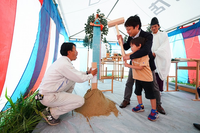 福岡市東区05　注文住宅建築現場リポート①　～地鎮祭～