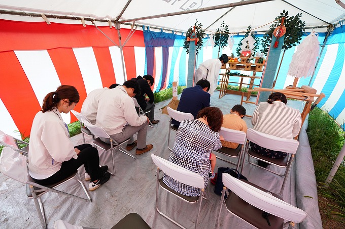 福岡市東区05　注文住宅建築現場リポート①　～地鎮祭～