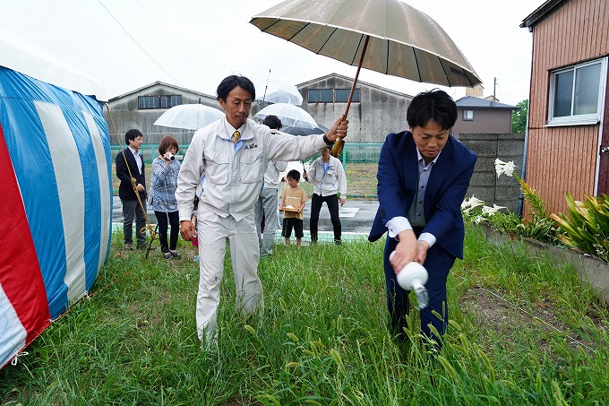 福岡市東区05　注文住宅建築現場リポート①　～地鎮祭～