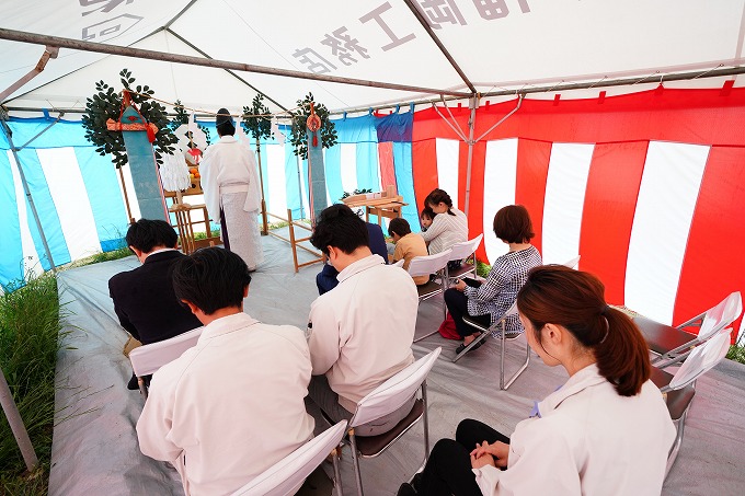 「福岡市東区05」注文住宅現場リポート①【地鎮祭】