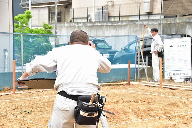 「糟屋郡志免町03」注文住宅現場リポート②【基礎工事】【遣り方】