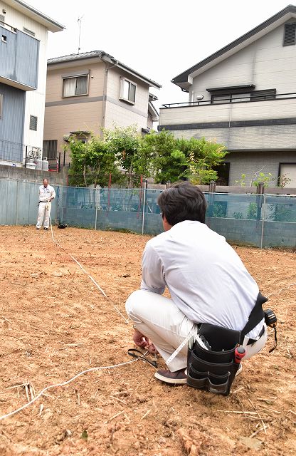 「糟屋郡志免町03」注文住宅現場リポート②【基礎工事】【遣り方】