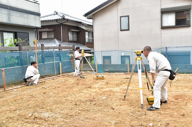 「糟屋郡志免町03」注文住宅現場リポート②【基礎工事】【遣り方】