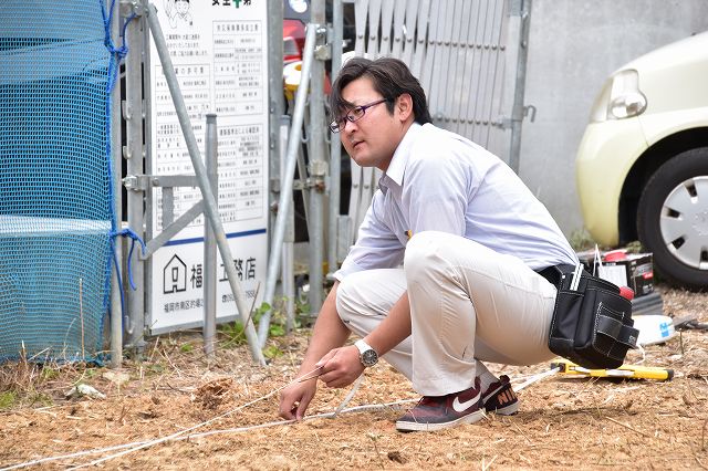 「糟屋郡志免町03」注文住宅現場リポート②【基礎工事】【遣り方】