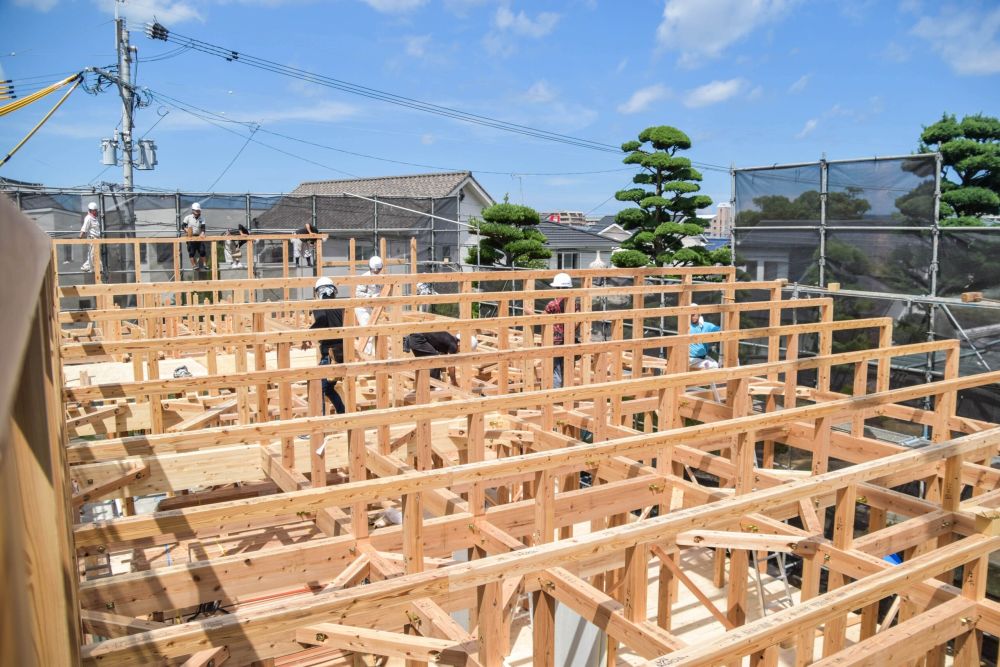 福岡市早良区小田部02　注文住宅建築現場リポート③　～祝・上棟式1日目～