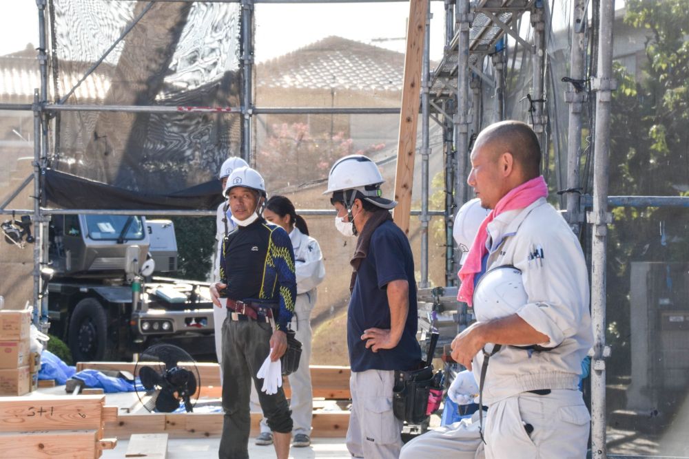 福岡市早良区小田部02　注文住宅建築現場リポート③　～祝・上棟式1日目～