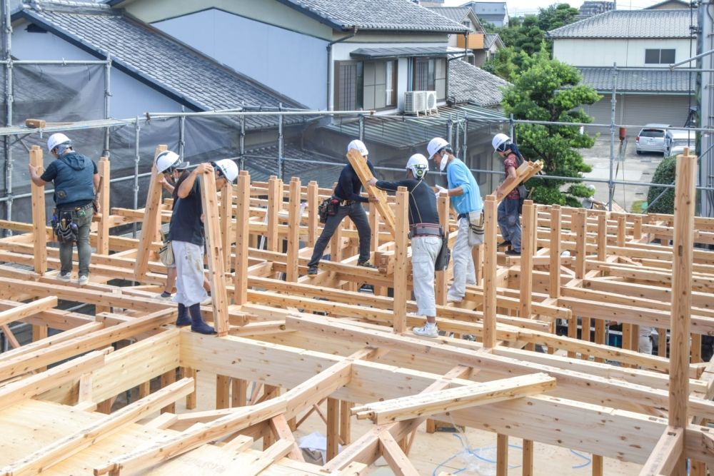 福岡市早良区小田部02　注文住宅建築現場リポート③　～祝・上棟式1日目～