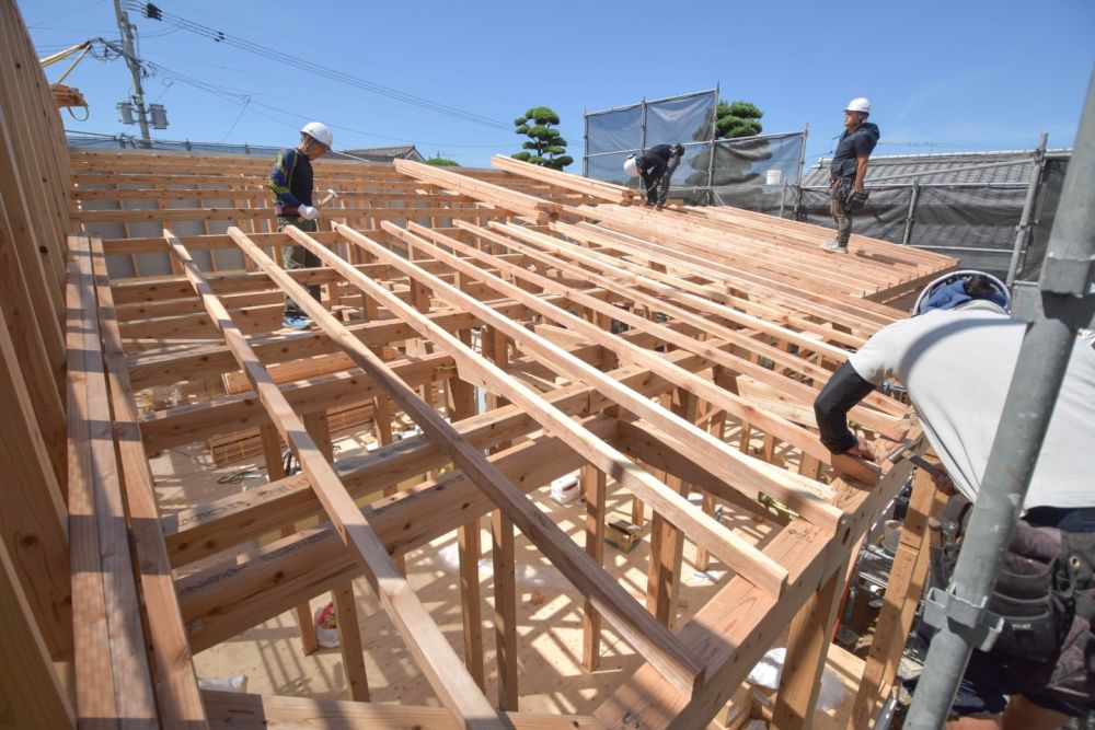 福岡市早良区小田部02　注文住宅建築現場リポート③　～祝・上棟式1日目～