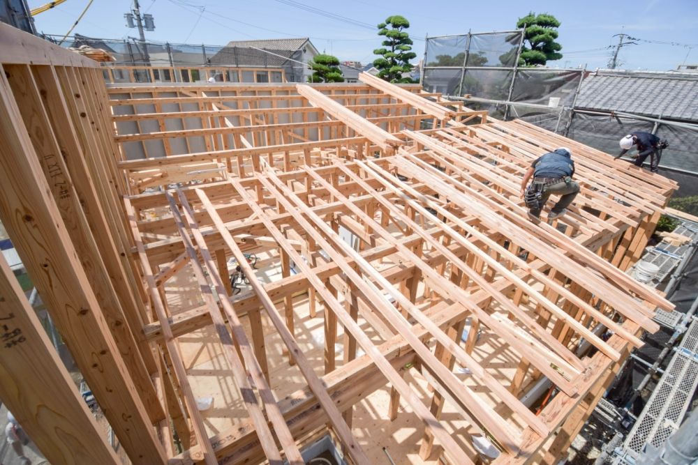 福岡市早良区小田部02　注文住宅建築現場リポート③　～祝・上棟式1日目～