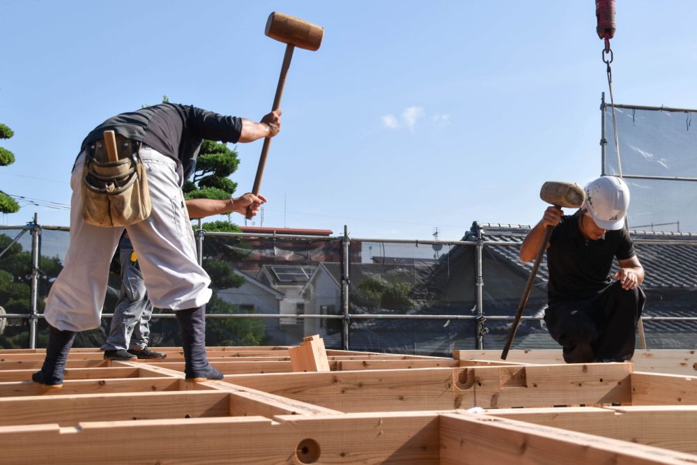 福岡市早良区小田部02　注文住宅建築現場リポート③　～祝・上棟式1日目～