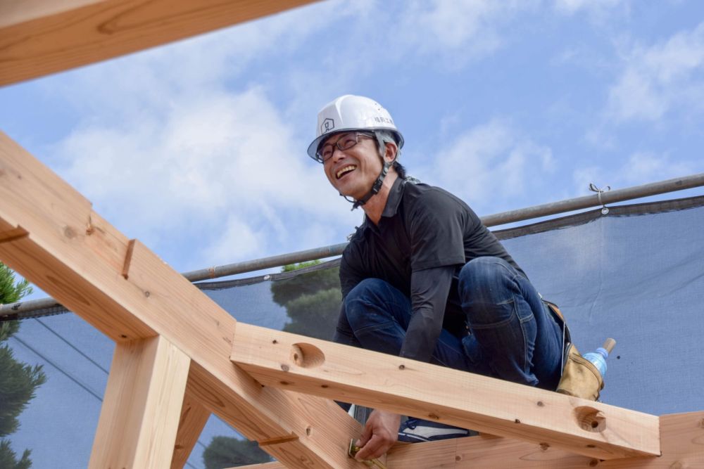 福岡市早良区小田部02　注文住宅建築現場リポート③　～祝・上棟式1日目～