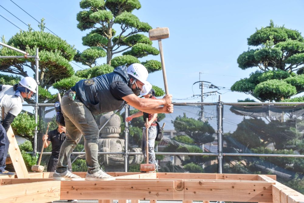 福岡市早良区小田部02　注文住宅建築現場リポート③　～祝・上棟式1日目～