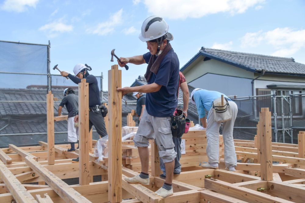 福岡市早良区小田部02　注文住宅建築現場リポート③　～祝・上棟式1日目～