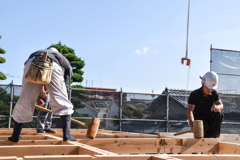 福岡市早良区小田部02　注文住宅建築現場リポート③　～祝・上棟式1日目～