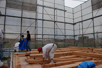 福岡市西区今宿01　注文住宅建築現場リポート⑤　～上棟式2～