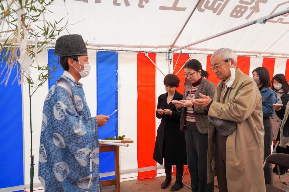 福岡市南区21　注文住宅建築現場リポート①　～地鎮祭～