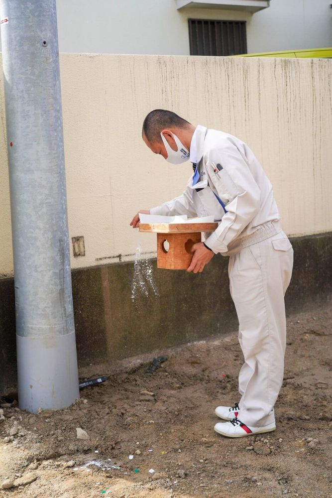 福岡市南区21　注文住宅建築現場リポート①　～地鎮祭～