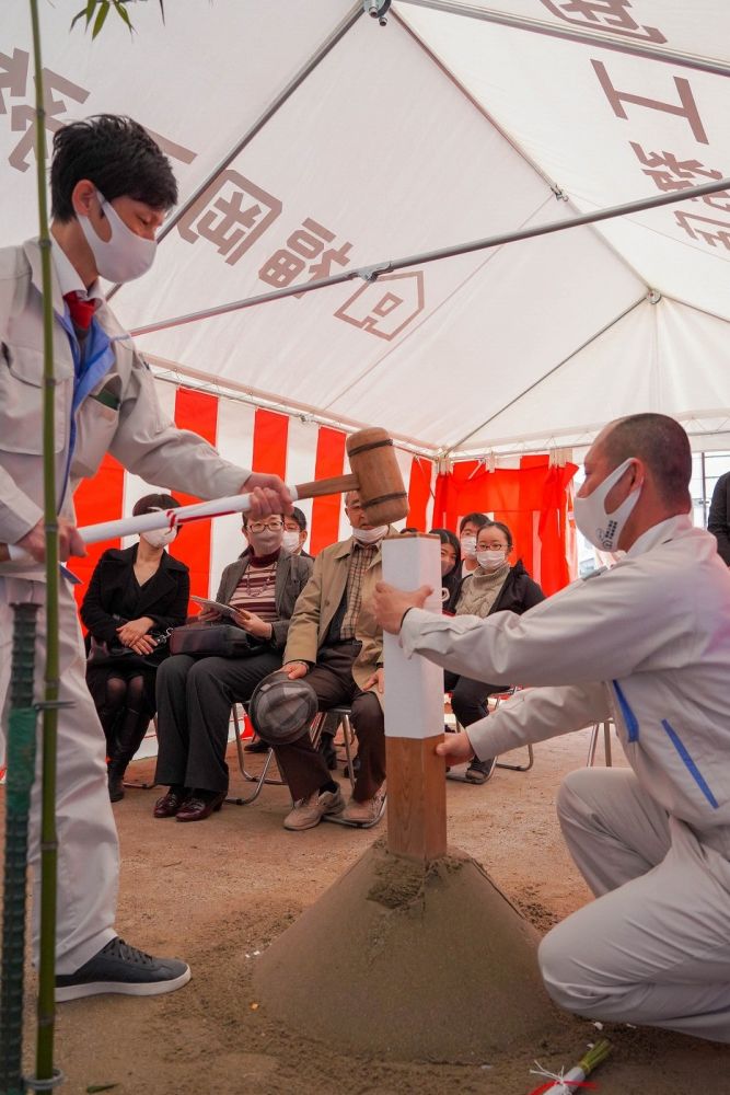 福岡市南区21　注文住宅建築現場リポート①　～地鎮祭～