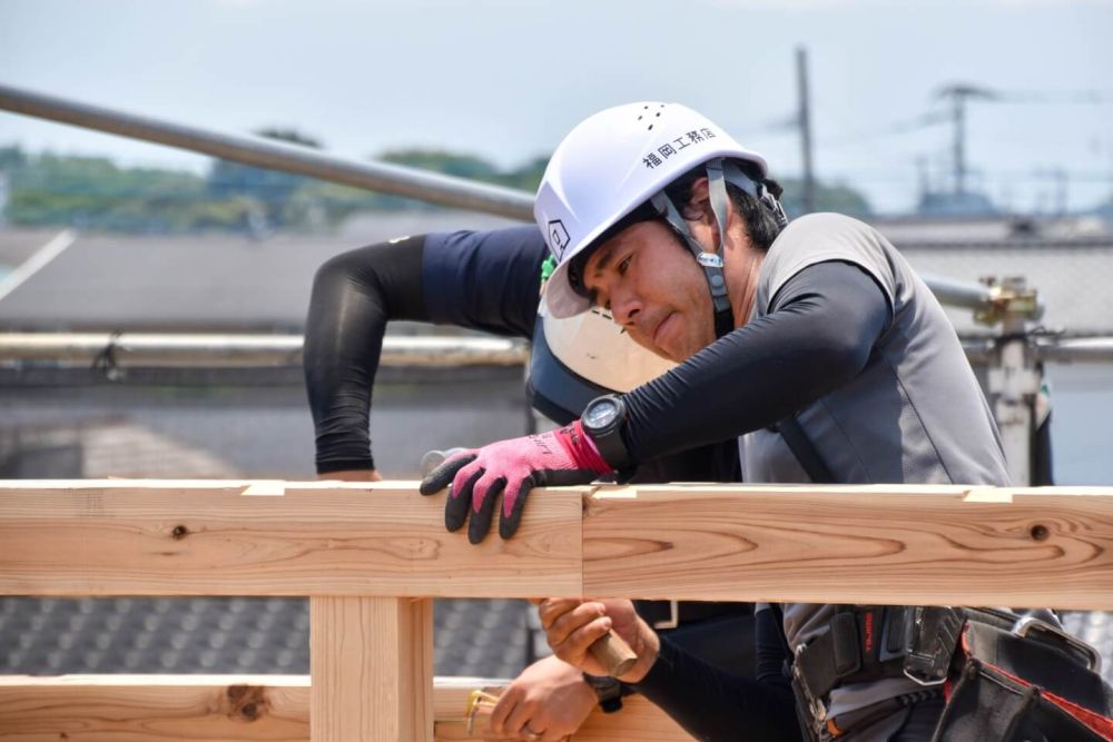 福岡県小郡市04　注文住宅建築現場リポート⑤　～上棟式～