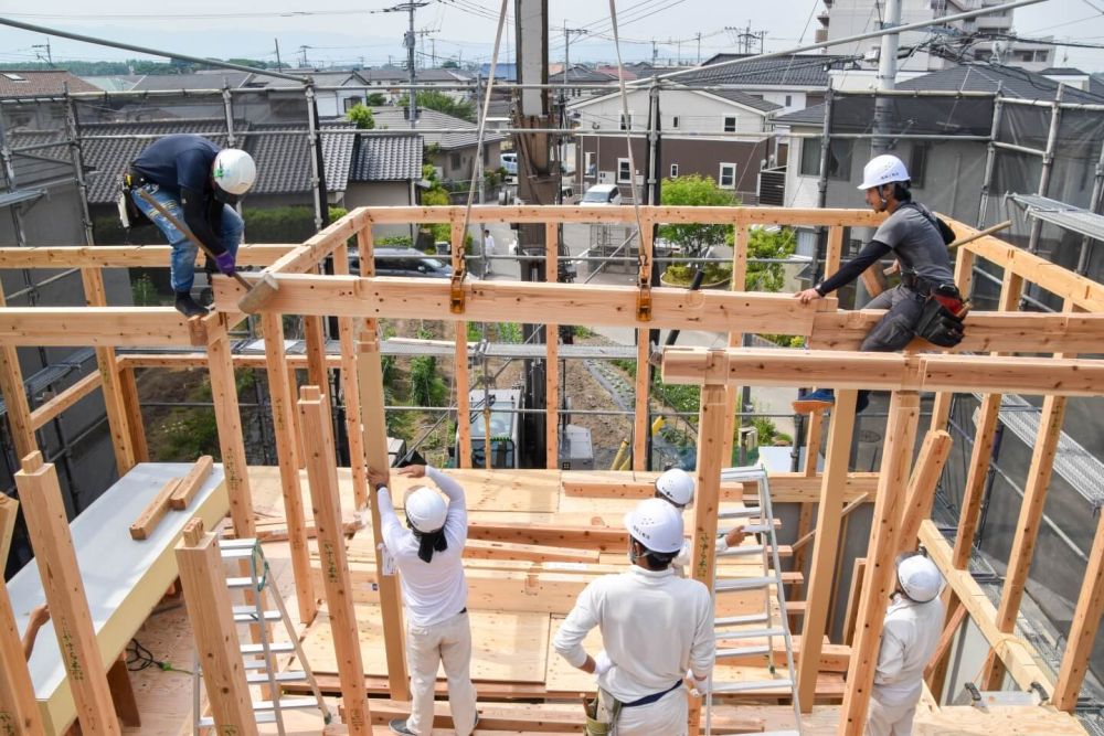 福岡県小郡市04　注文住宅建築現場リポート⑤　～上棟式～