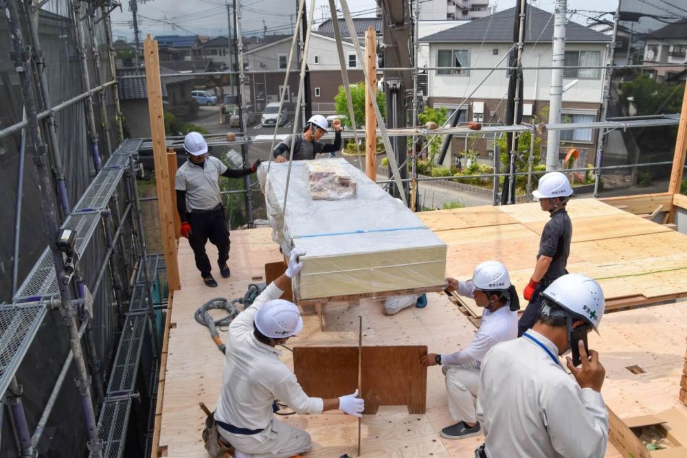 福岡県小郡市04　注文住宅建築現場リポート⑤　～上棟式～