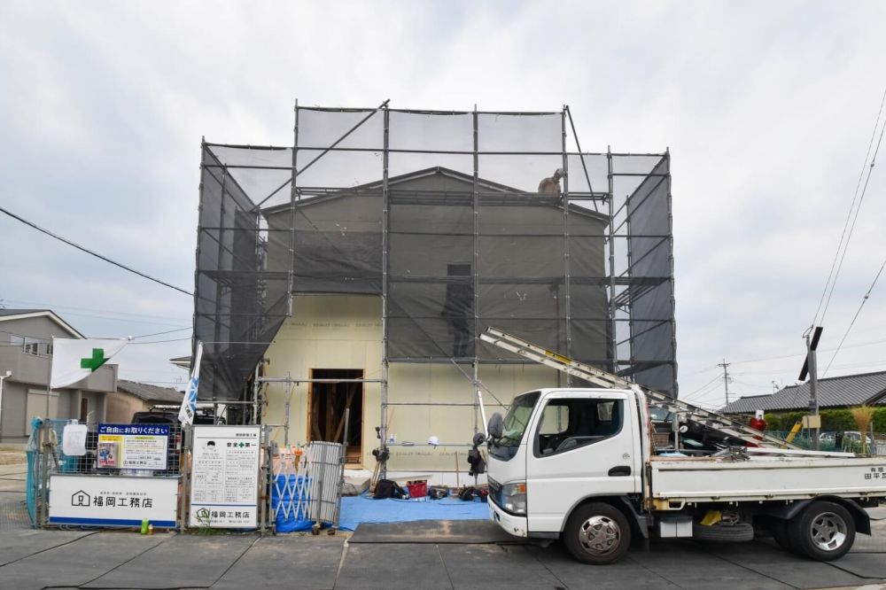 福岡県小郡市04　注文住宅建築現場リポート⑤　～上棟式～