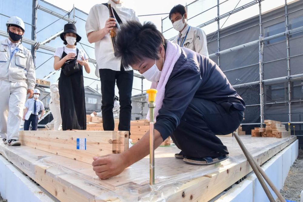 福岡県小郡市04　注文住宅建築現場リポート⑤　～上棟式～