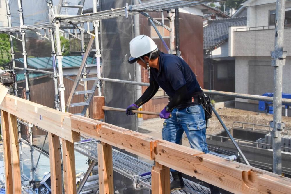 福岡県小郡市04　注文住宅建築現場リポート⑤　～上棟式～