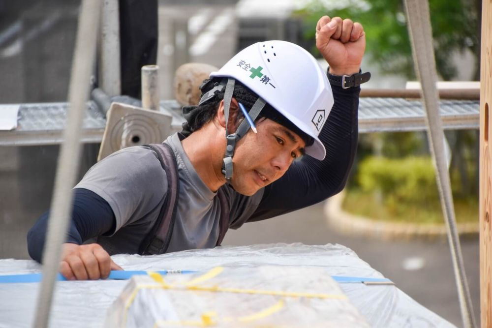 福岡県小郡市04　注文住宅建築現場リポート⑤　～上棟式～