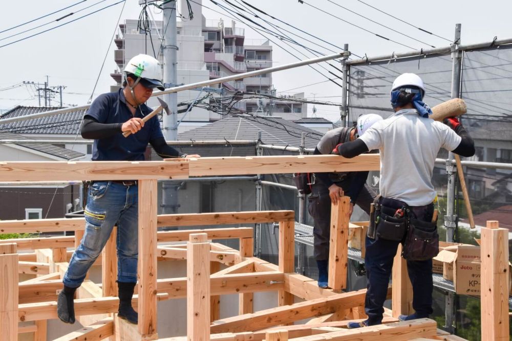 福岡県小郡市04　注文住宅建築現場リポート⑤　～上棟式～