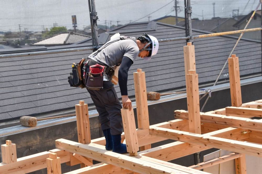 福岡県小郡市04　注文住宅建築現場リポート⑤　～上棟式～