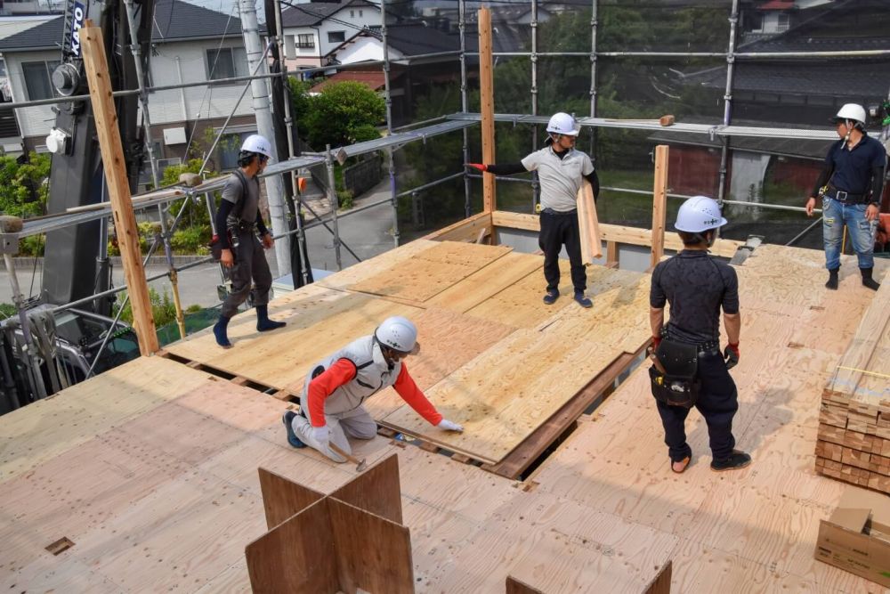 福岡県小郡市04　注文住宅建築現場リポート⑤　～上棟式～