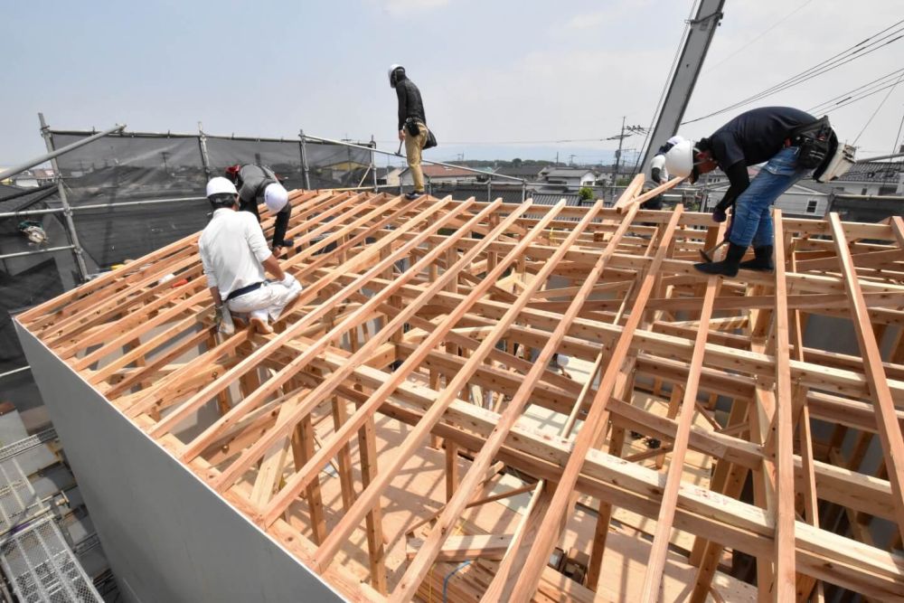 福岡県小郡市04　注文住宅建築現場リポート⑤　～上棟式～