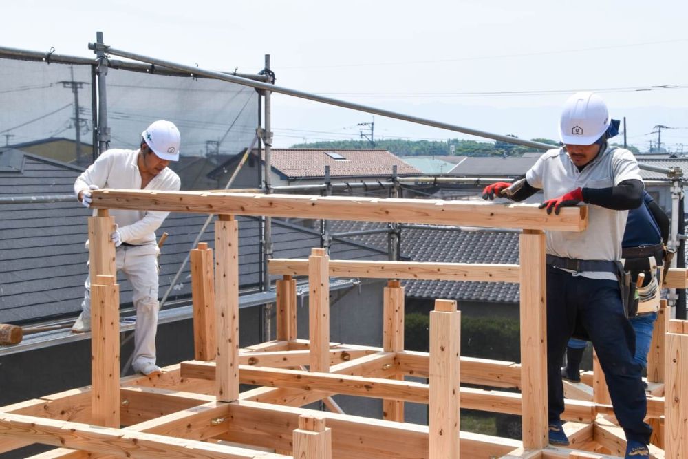 福岡県小郡市04　注文住宅建築現場リポート⑤　～上棟式～