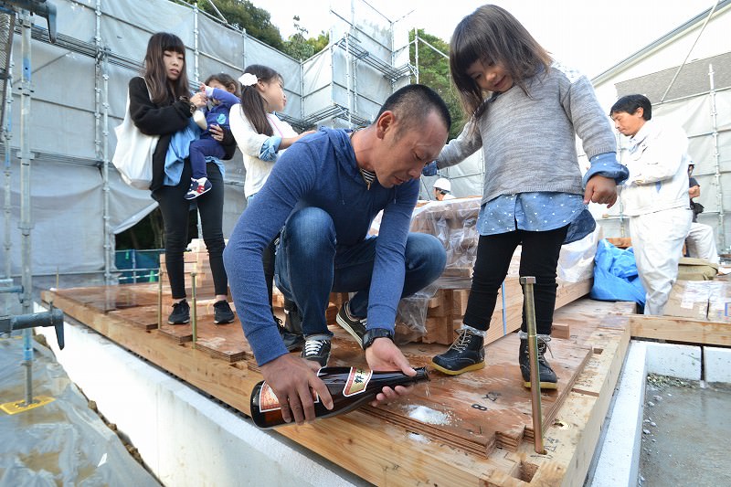 福岡市城南区01　注文住宅建築現場リポート⑥　～上棟式～