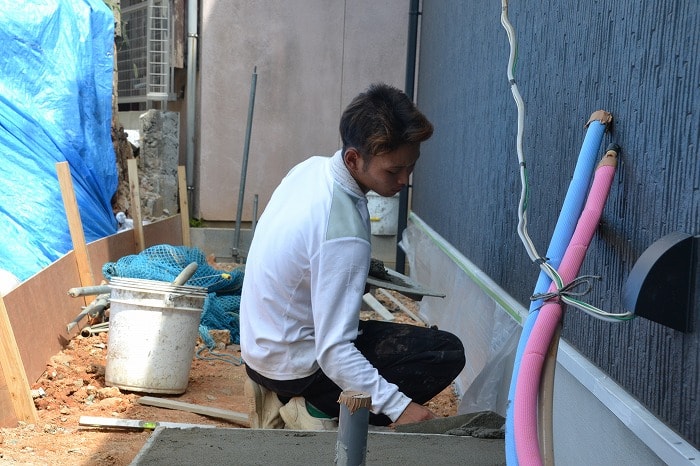 「大野城市01」注文住宅現場リポート⑩【左官工事】【基礎巾木】