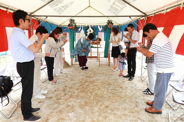 「三井郡大刀洗町01」注文住宅現場リポート①【地鎮祭】