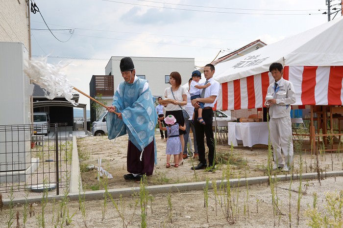 福岡県三井郡大刀洗町01　注文住宅建築現場リポート①　～地鎮祭～