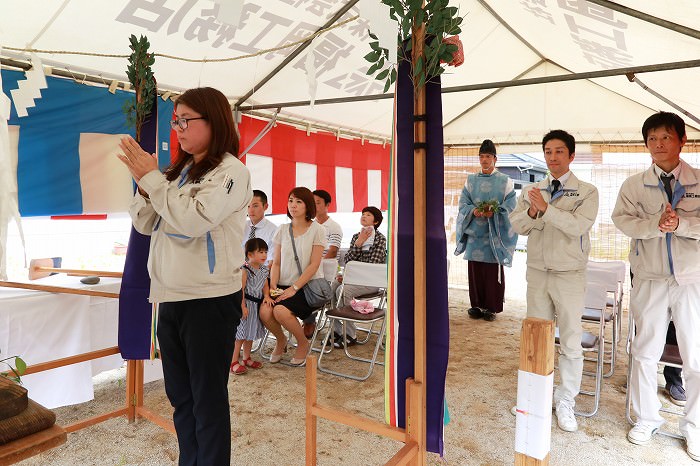 「三井郡大刀洗町01」注文住宅現場リポート①【地鎮祭】