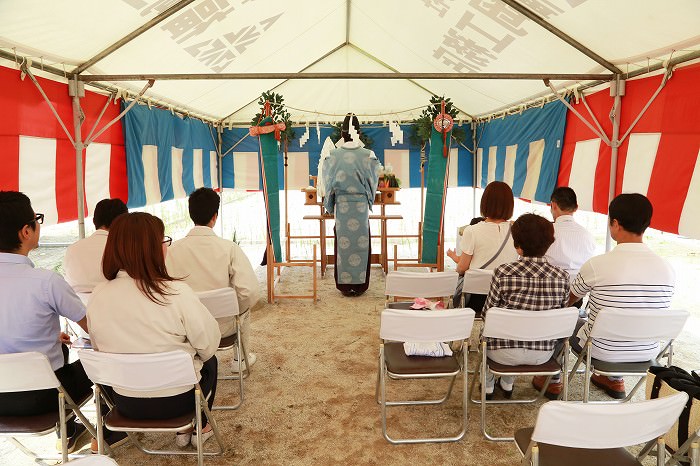 「三井郡大刀洗町01」注文住宅現場リポート①【地鎮祭】