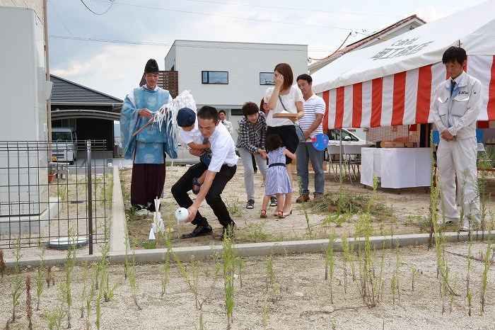 福岡県三井郡大刀洗町01　注文住宅建築現場リポート①　～地鎮祭～