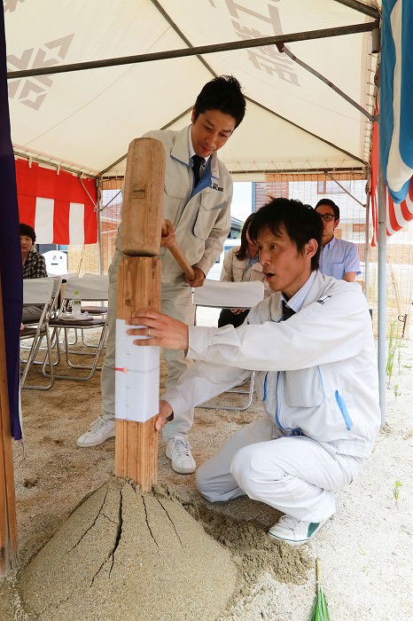 福岡県三井郡大刀洗町01　注文住宅建築現場リポート①　～地鎮祭～