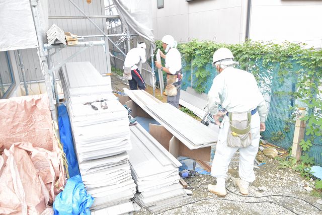 「糟屋郡志免町03」注文住宅現場リポート⑧【外装工事】【サイディング】
