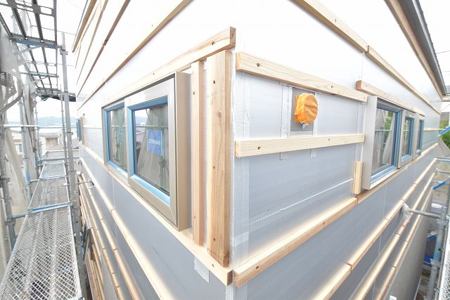 「糟屋郡志免町03」注文住宅現場リポート⑧【外装工事】【サイディング】