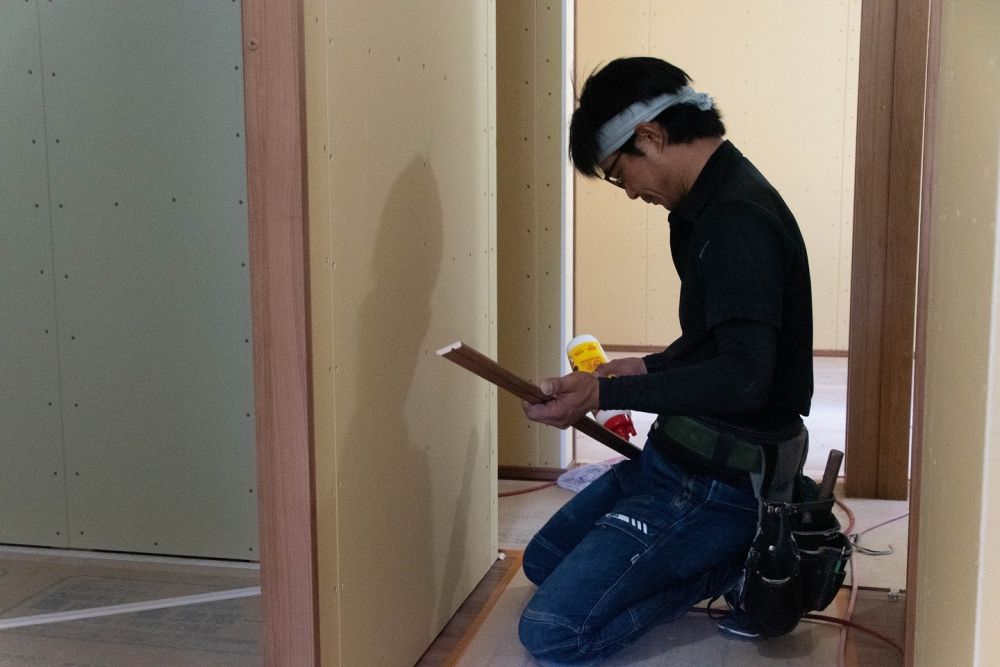 「糟屋郡久山町01」注文住宅現場リポート⑨【木工事】【巾木】